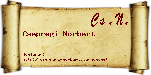 Csepregi Norbert névjegykártya