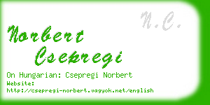 norbert csepregi business card